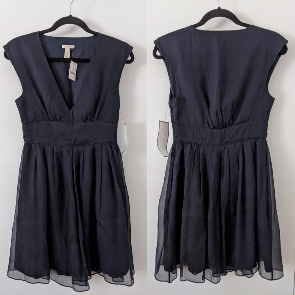 J Crew Silk Chiffon Abigail Dress